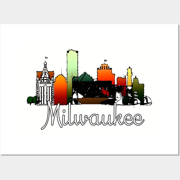 Milwaukee, Wisconsin Wall Art by DimDom